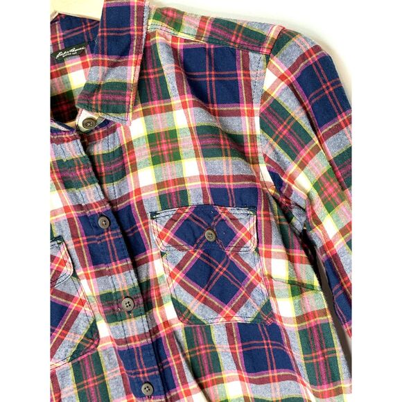 Eddie Bauer Women's Classic Plaid Shirt Size Small 100% Cotton G92 - Picture 5 of 13